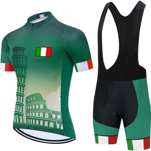 Cycling Clothing Bike jersey Quick Dry Bicycle Clothes Mens Summer ITALY National Team Cycling Jerseys 20D Bike Shorts Set