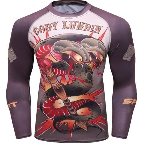 High Quality Men Breathable SportWear Digital Sublimation Printed Long Sleeve Cody Lundin