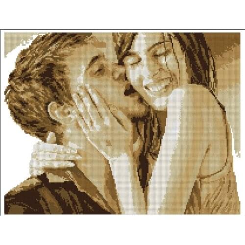 Top Quality HOT counted cross stitch kit happiness kiss, loving kiss, nostalgia cross stitch