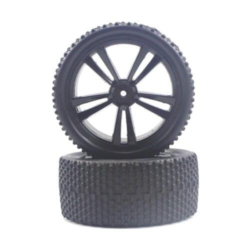 Himoto 1/10 scale RC CAR parts 31309B Black Buggy Front Tires and Rims (31211B+31307) 2P for E10XB, E10XBL