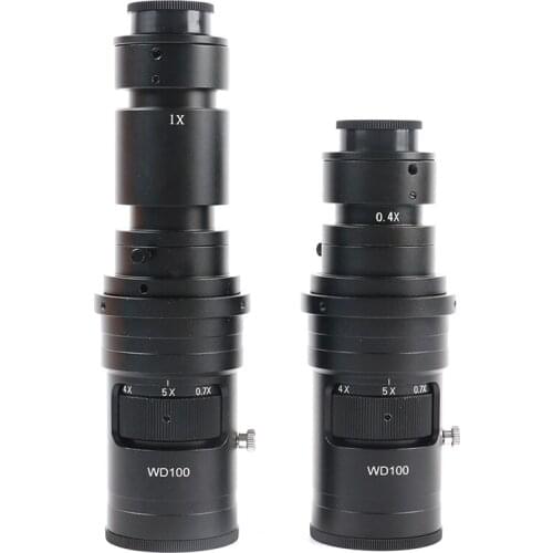 200X 500X FHD 0.7X-5X Adjustable Magnification Continuously Variable C Mount Zoom Lens For HDMI VGA USB Video Microscope Camera