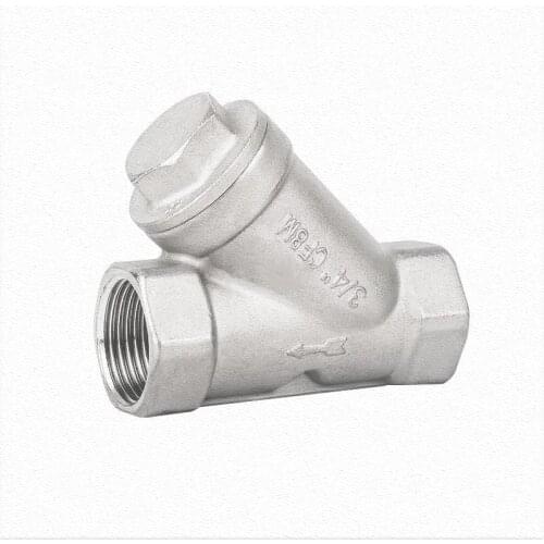 1/4" 3/8" 1/2" 3/4" 1" 1-1/4" 1-1/2" BSPT Equal Female 304 Stainless Steel Inline Y Shape Filter Strainer Valve Home Garden
