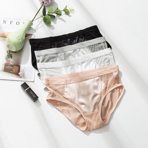 100% silk fabric lace except,low-rise lady brief,seamless silk women panties,soft breathable solid girl fashion luxury underwear