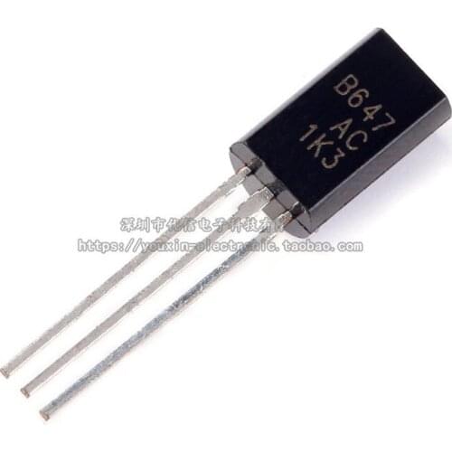 100pcs / 1 lot Transistor 2SB647 B647 low power 1A / 120V TO-92L