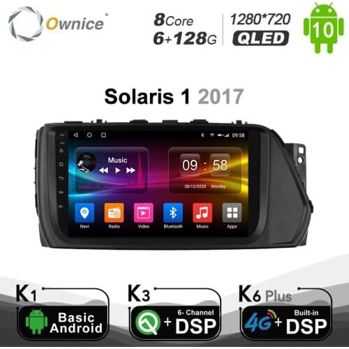 128G ROM QLED Android 10.0 for Hyundai Solaris 1 2017 Car Multimedia Player Radio GPS Navigation DSP 4G LTE SPDIF 1280*720