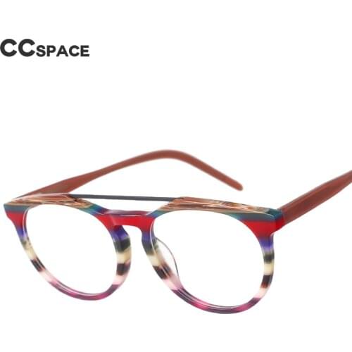 47493 Round Eyewear Blue Light Blocking Lenses Acetate Decorative Spectacles Frames Men Womens Computer Glasses