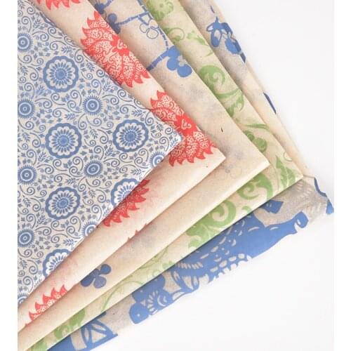 5PCS Chinese Blue and White Pottery Ceramics Clay Glaze Underglaze Flower Paper Porcelain Plain Applique Transfer Paper 54x37cm