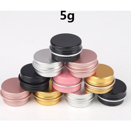 5G New Blue Orange Aluminum Jar Empty Tea Sugar Candy Jewelry Gift Nail Diamond Decoration Crafts Storage Box Metal Case 100pcs