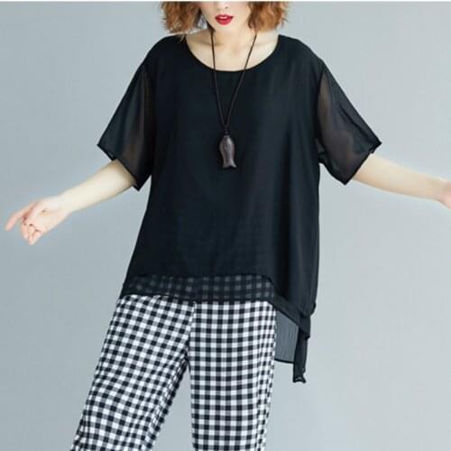 ASRQXJM Black Blouses