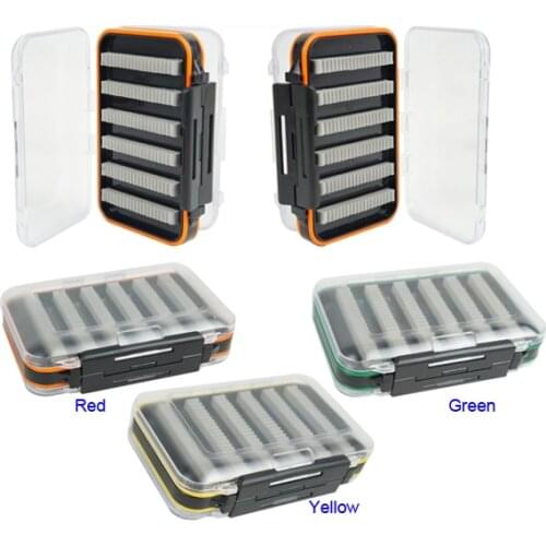Aventik New Transparent Fly Box Double Sides Waterproof Fly Fishing Foam Box 6.1X3.9X1.7inch