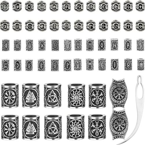 Viking Beard Beads Viking Hair Beads for Men Diy Beads Bearded Dragon Ring Irish Beard Beads Hair Accessories