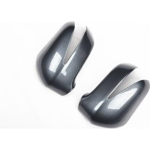 For Honda Civic 8th 2006-2011 RHD Carbon Fiber Color Car Interior Decor Cover Trim ABS Rearview Mirror Cover Steering Wheel trim