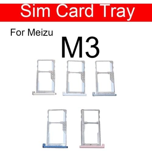SIM Card Tray Holder For Meizu M3 Micro Sim Card Slot Adapter Replacement Repair Parts White & Gold & Gray & Pink & Blue