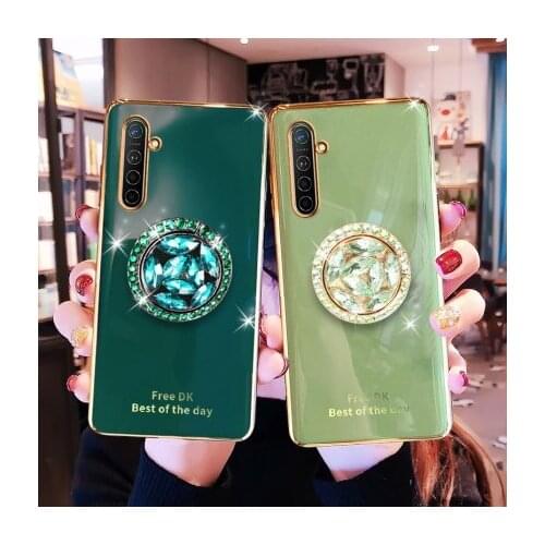 For OPPO Realme 6 Pro Case Soft TPU Slim Luxury plating With Crystal Ring protect Back Cover Case For oppo realme 6pro realme6