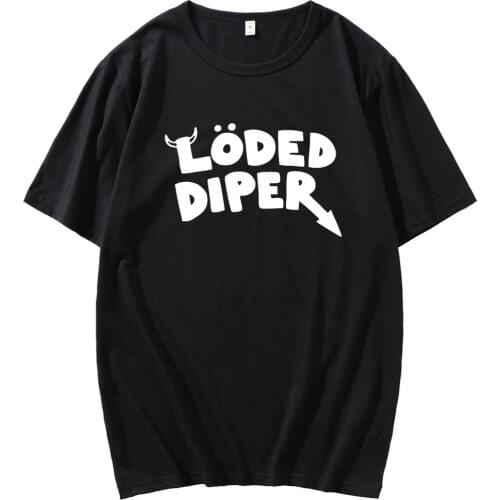 Letter printing Men t-shirt LODED DIPER DIARY OF A WIMP KID tshirt male brand teeshirt men summer Round neck cotton tshirt men