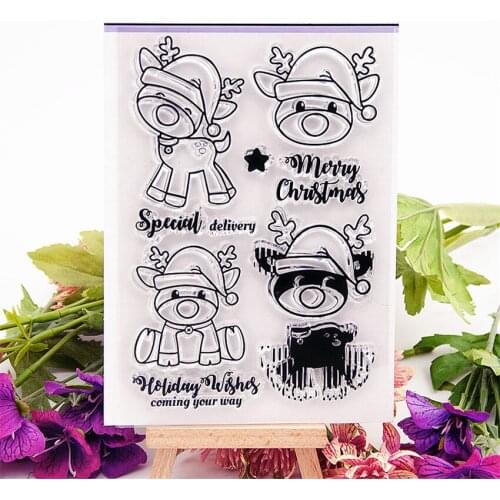 Hot selling Hat Fawn transparent clear stamp / silicone seal roller stamp DIY scrapbook album / card production