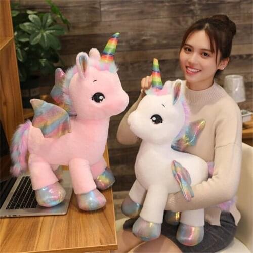 40-100CM Flying Horse Unicorn Plush Toy,Sleeping Unicorn Pillow Toy Birthday Gift Pillow Kids Girls Gift