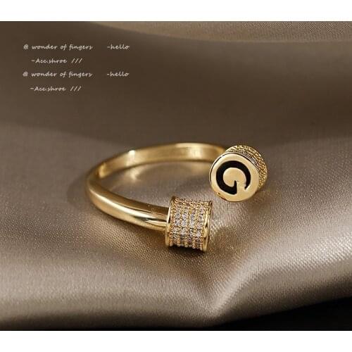 Classic Design G Letter Gold Rings For Woman Girl Sexy Finger Accessories Korean Fashion Jewelry Unusual Gift For Birthday Party