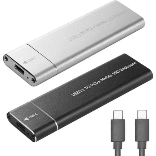 10Gbps USB 3.1 Gen2 to M.2 NVME NGFF PCIe SSD Enclosure NVME M-Key to Type C Solid State Drive Adapter Case For NVMe m2 SSD 2280