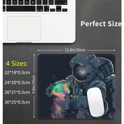 Jellyspace Mouse Pad DIY Print Astronaut Jellyspace Jellyfish Neon Meeting Cosmonaut Cosmos Galaxy