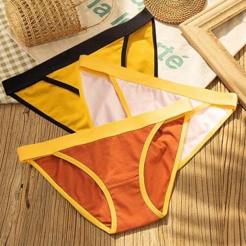 M-XL Women Sexy Cotton Panties Lingerie Low-waist Women Comfortable Temptation Briefs G-String Breathable Underwear