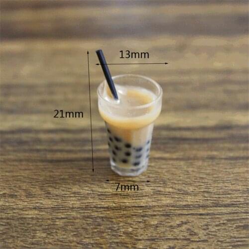 1/12 or 1/6 Mini Imitation Original Pearl Milk Tea Summer drink 2 styles BJD Dollhouse Miniature Toy Doll Food Accessories