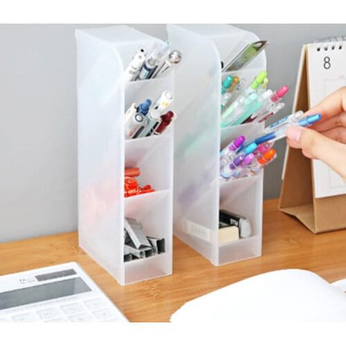 Multifunctional Desktop Organizer Pen Holder 4 Grids Home Ofiice Storage Box Sundries Organizer 1PC