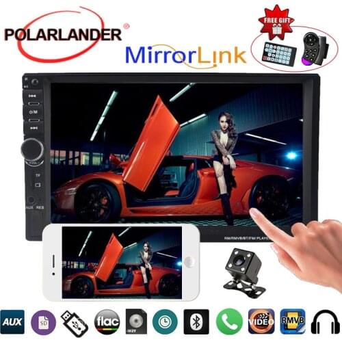 10 Languages mp5 player 7021B 2 Din bluetooth car radio support DVR rear view camera audio stereo 7 inch Touch screen