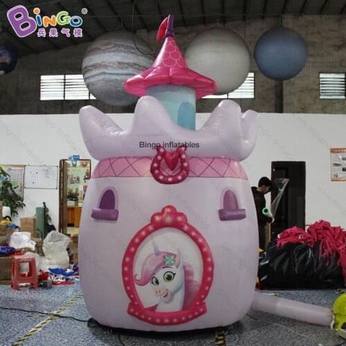3.2 meters height inflatable lighting mini castle model house decoration custom made fair tale theme item LED toy