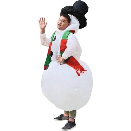 Inflatable Costume Snowman Mascot Costume Suits Cosplay Party Game Dress Outfits Clothing Advertising Carnival Christmas Adults
