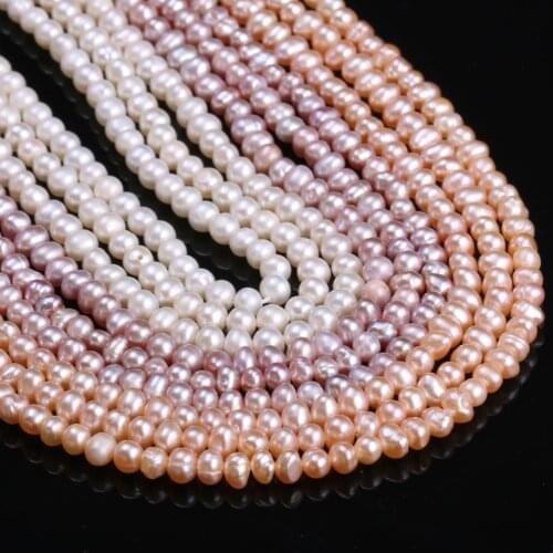 New White Colored Potato-shaped Pearl Beads Simple And Stylish Party Jewelry Gift Pearl Size 4-4.5mm