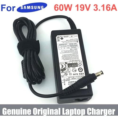 Genuine Original 60W 19V 3.16A AC Adapter Charger Power Supply For Samsung QX410-S02 NP-QX410-S02US NP-QX411-W01UB QX411-W01