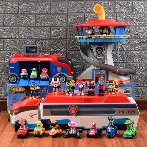 Paw Patrol Dog Plastic Playset Observatory Toys Patrulla Canina Toy With Voice Action Figures Model Toy Children Toys Gifts