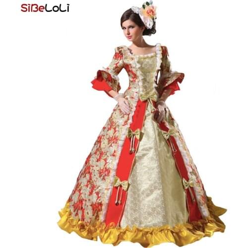 Princess Renaissance Costume Womens Dress Outfits Party Costume Masquerade Ball Gown Court Formal Party Dress