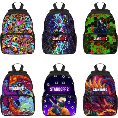 3D Standoff 2 Backpack Boys Girls Hip Hop Book Bag Laptop Boys Girls 12/16inch High Quality Travel Bag Teenager Kids School Bag