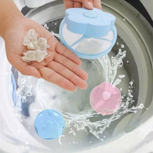 Mesh Filter Bag Laundry Ball Flower Shape Dirty Fiber Collector Removal Catcher Washing Machine Filtration Lint Remover Hair