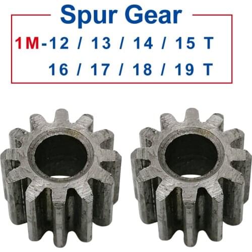 1 Piece spur Gear 1M12/13/14/15/16/17/18/19T rough Hole 6mm pinion gear 45#carbon steel Material motor gear Total Height 10mm