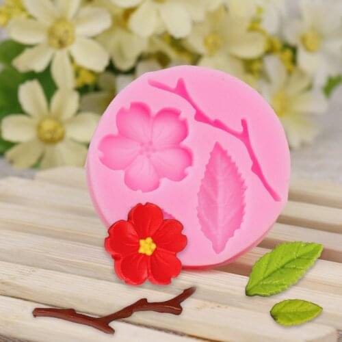 Plum silicone mold mini cake decoration chocolate fudge making food grade kitchen baking 3D art resin home decoration crafts