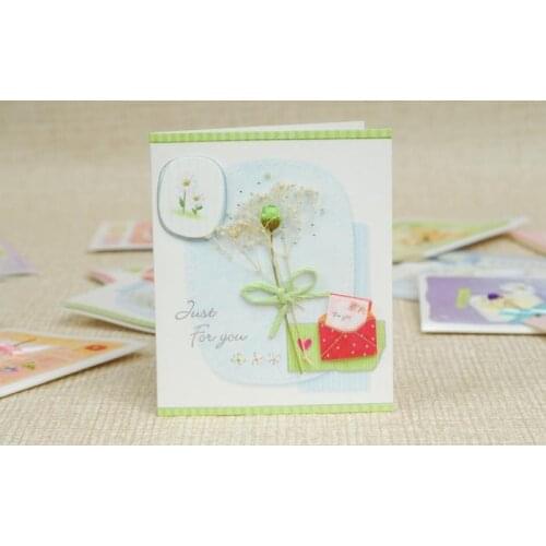 Handmade dried flowers small greeting card thanks card gift blessing cards with envelop 15 pcs/lot