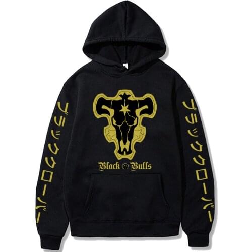 2021 Japan Anime Black Clover Harajuku Print Loog Sleeve Hoodie Sweatshirt Winter Autumn Top