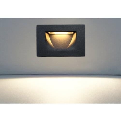 3W LED Outdoor Waterproof Corner Wall Lamp Embedded Anchor Lamp Stair Stepping Courtyard Step Garden Corner Corridor Aisle LP25