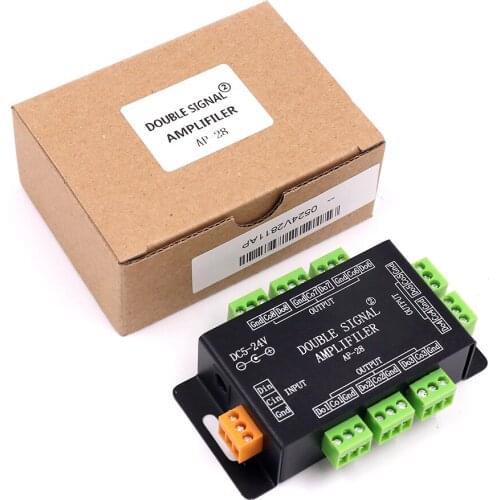 Signal Amplifier Repeater LED Pixel Controller for 5V 12V 24V WS2812B WS2811 SK6812 WS2801 6803 CX2802 1903 LED Strip Lights