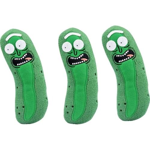 1PC Cute Pickle Rick 20cm Plush Stuffed Doll Funny Soft Pillow Face Stuffed Doll Toys For Girls Boys Birthday Gifts Kids 2021
