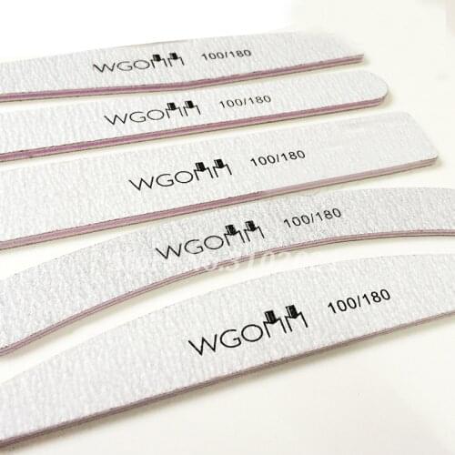 20pcs/lot Nail Art Sanding Double-sided Buffer 100/180 Grit Nail Files Polisher Manicure Pedicure Sandpaper Manicure Nail Tools