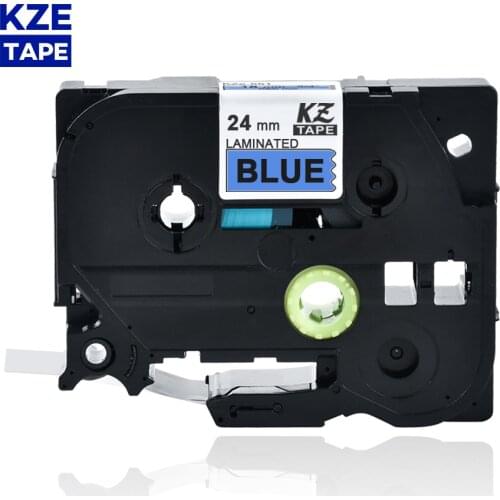 24mm Tze551 Black on Blue Laminated Label Tape Cassette Cartridge label ribbon tze tape Tze-551 tze 551 tze551 for P-touch PT