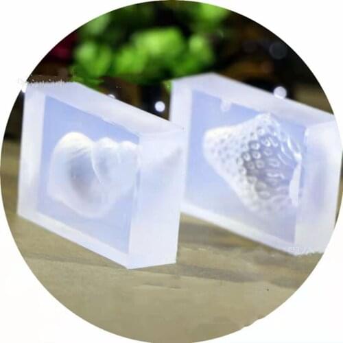 3D Relief Strawberry Conch Cherry Silicone Mold UV Glue Transparent Resin Clay Gel Phototherapy Jewelry Mobile Phone Decoration