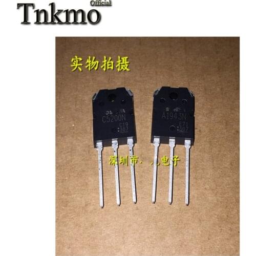 5Pairs 2SA1943N TO-3P 2SC5200N A1943N C5200N TO3P Silicon NPN + PNP Audio amplifier transistor free delivery