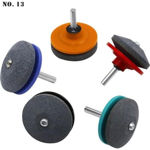 5Pcs Knife Sharpening Drill Lawnmower Polishing Head Faster Blade Sharpener Grinding Tools Rotary Drill Garden Lawn Mower Parts