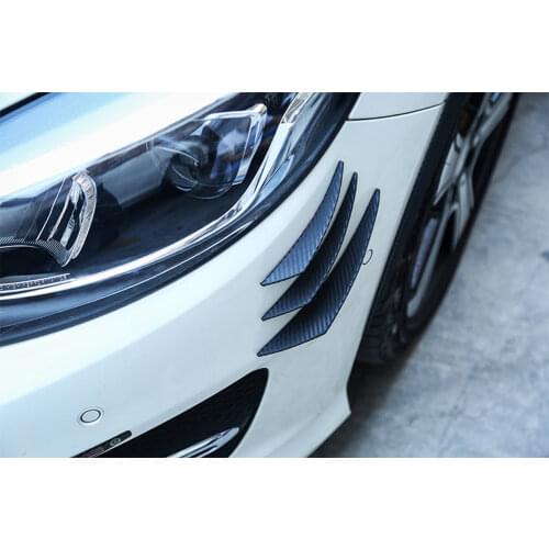 6pcs/set Universal Front Bumper Lip Decoration Diffuser Splitter Fins Body Spoiler Canards Car Tuning Canard