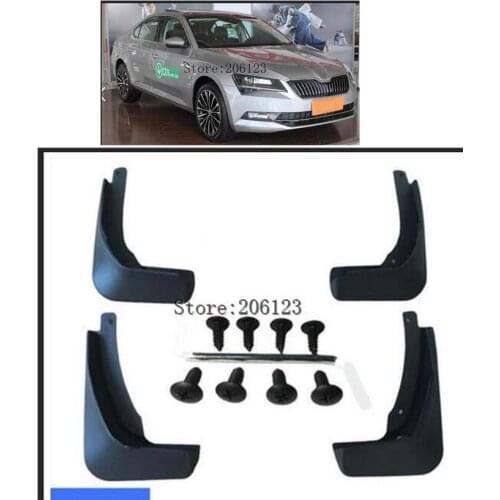 Car Mud Flaps For Skoda Superb III 3V 2016-2018 Mudflaps Splash Guards Mud Flap Mudguards Fender Front Rear Styling